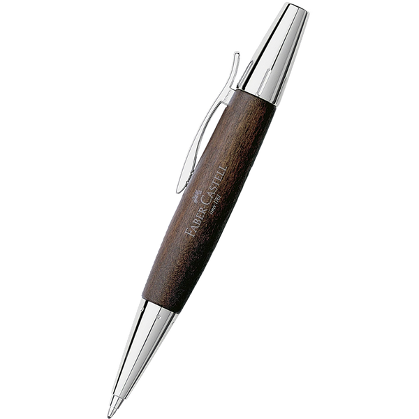 Faber-Castell Design E-Motion Dark Brown with Chrome Ballpoint Pen-Pen Boutique Ltd