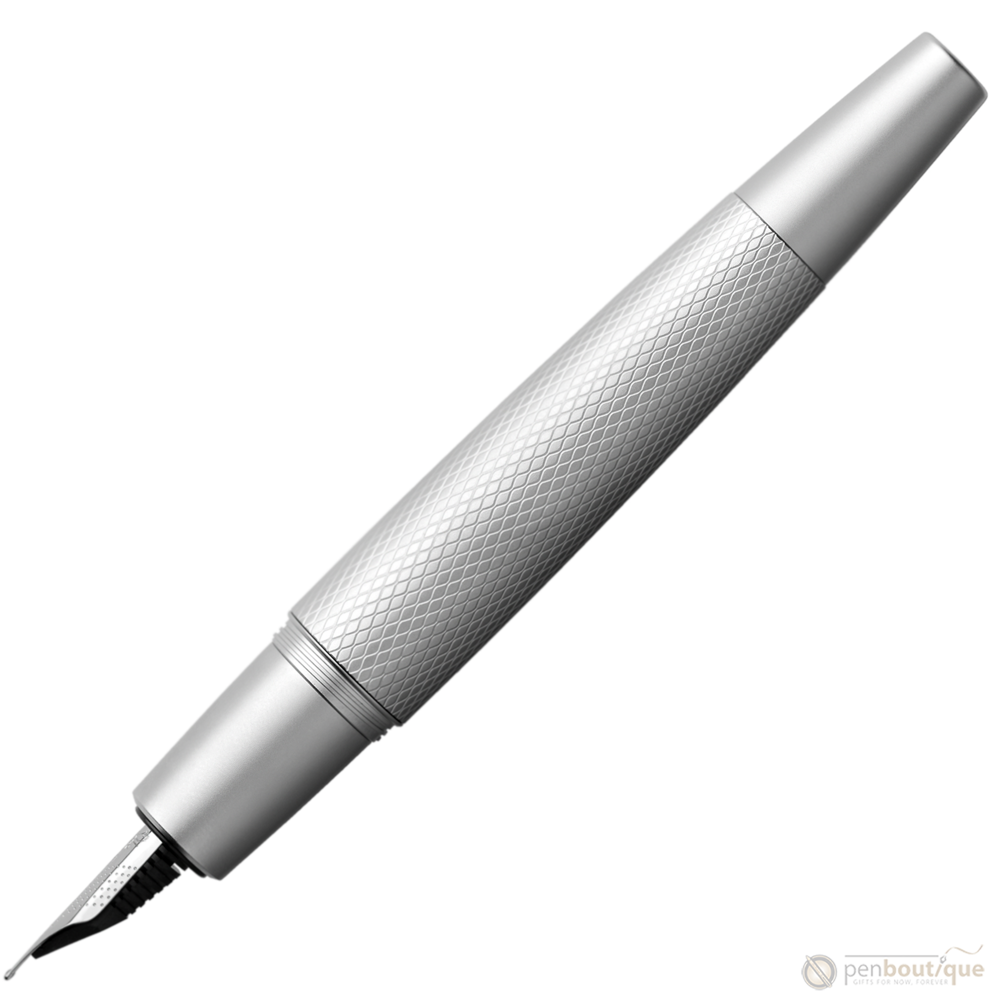 Faber-Castell Design E-Motion Fountain Pen - Pure Silver-Pen Boutique Ltd