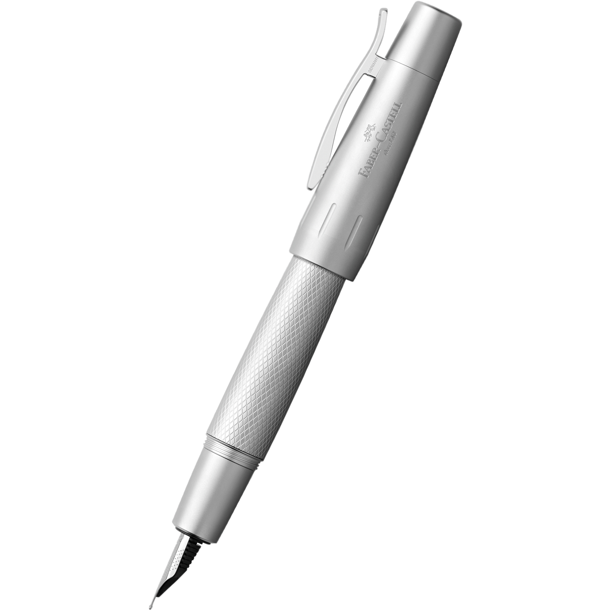 Faber-Castell Design E-Motion Fountain Pen - Pure Silver-Pen Boutique Ltd