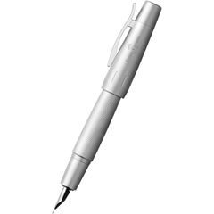 Faber-Castell Design E-Motion Fountain Pen - Pure Silver-Pen Boutique Ltd