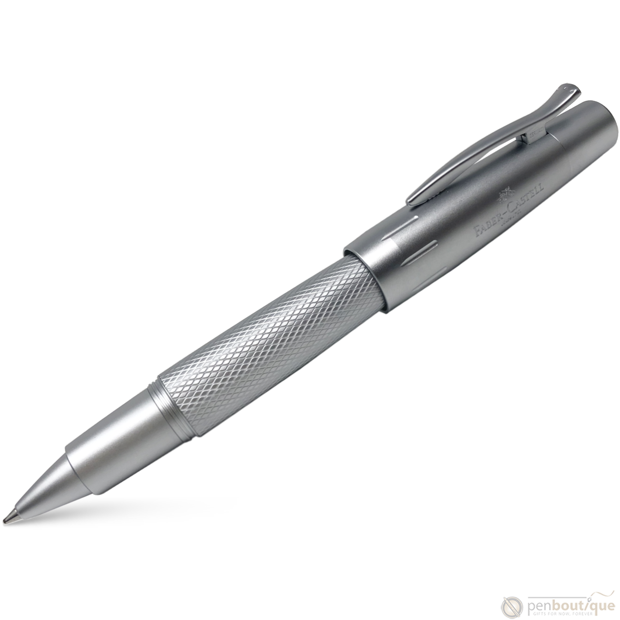 Faber-Castell Design E-Motion Rollerball Pen - Pure Silver-Pen Boutique Ltd