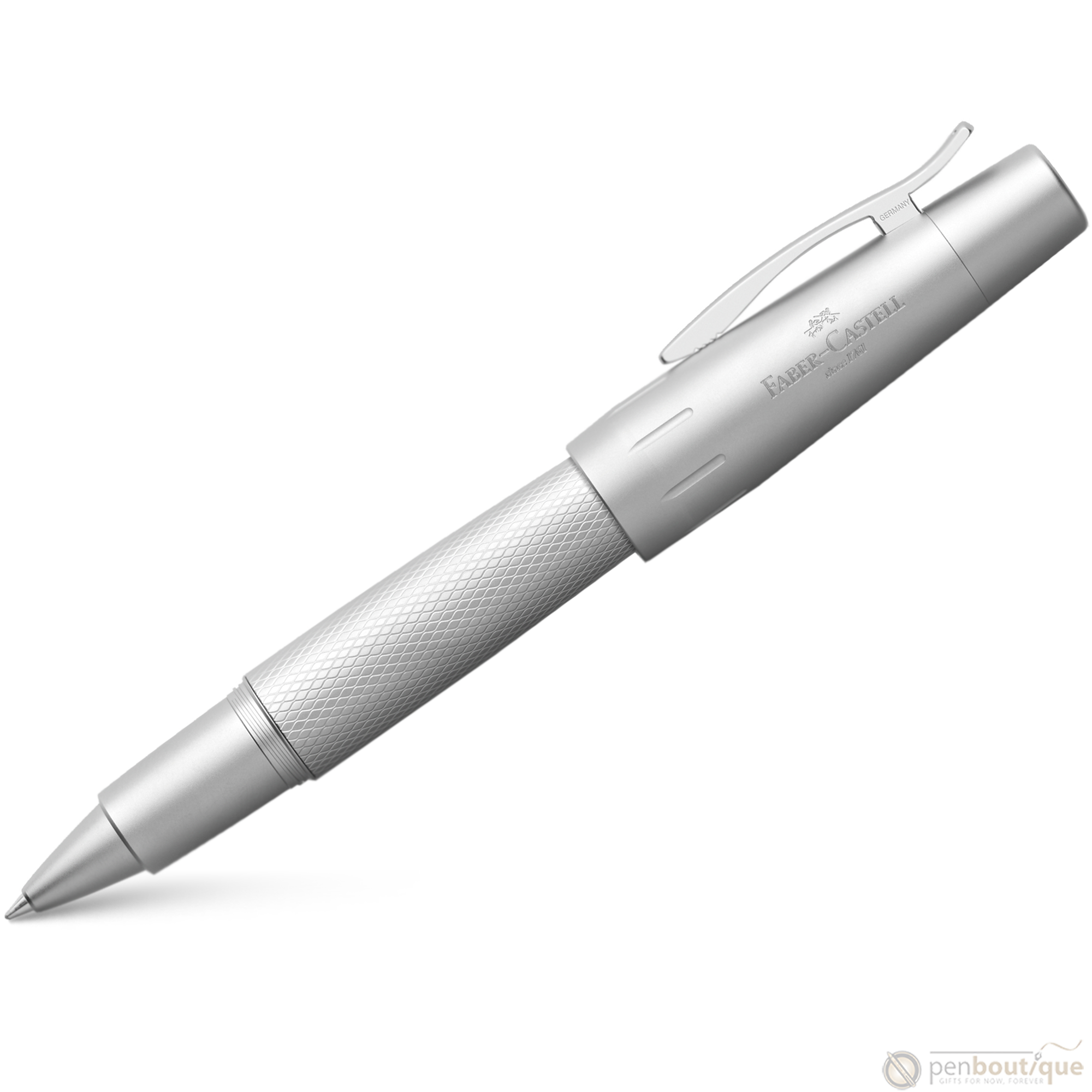 Faber-Castell Design E-Motion Rollerball Pen - Pure Silver-Pen Boutique Ltd