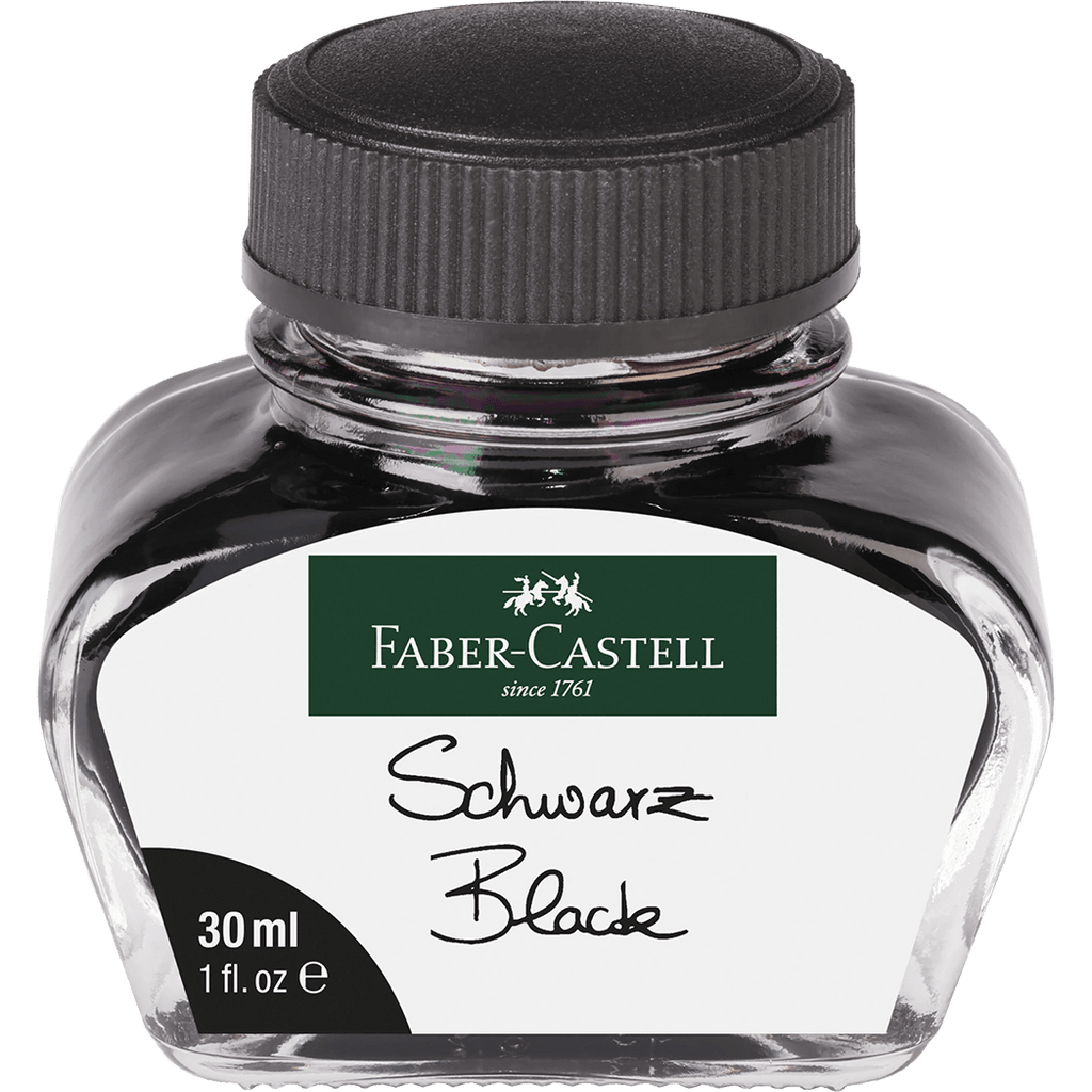 Faber-Castell Black 30ml Ink Bottle-Pen Boutique Ltd