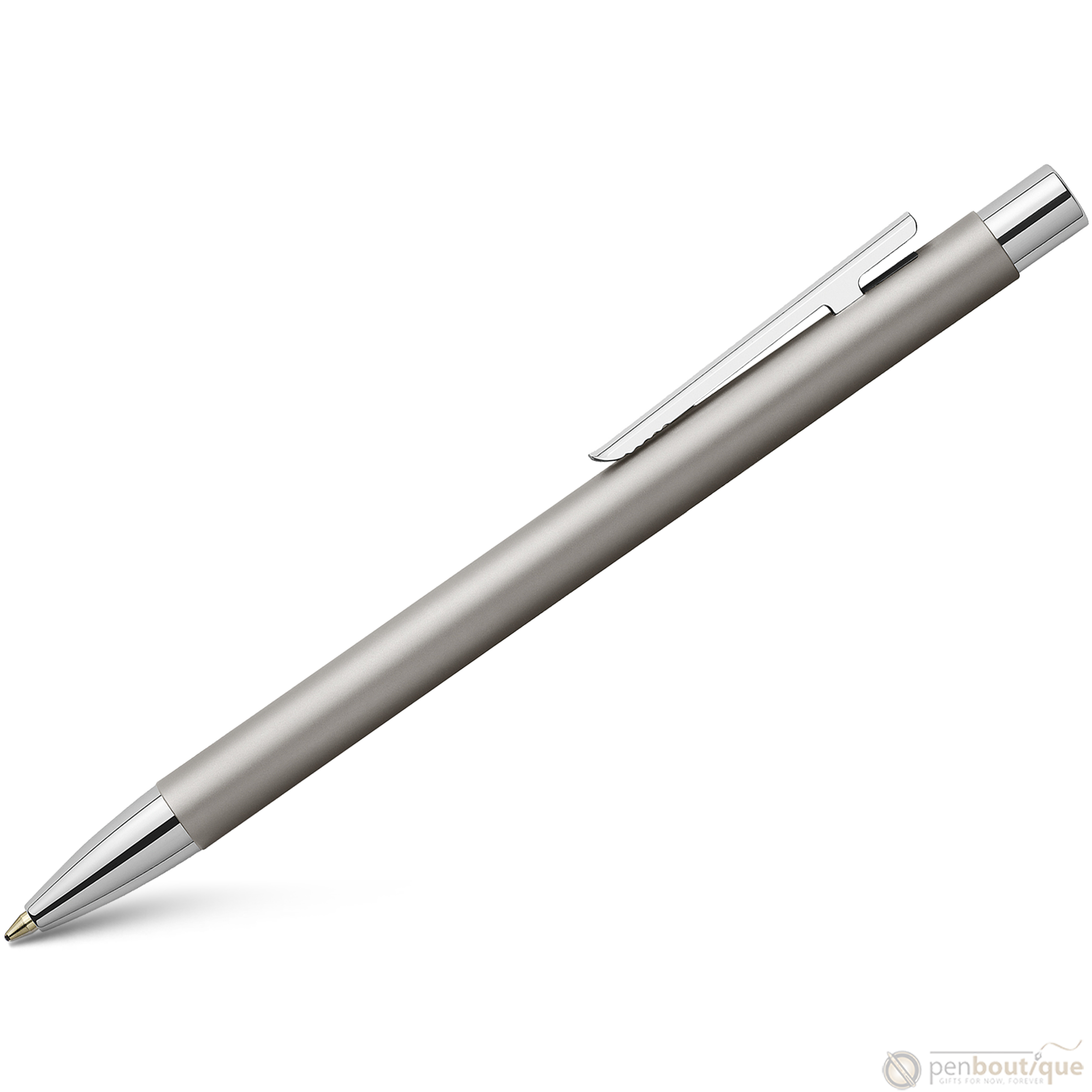 Faber Castell NEO Slim Ballpoint Pen - Matte Stainless Steel-Pen Boutique Ltd