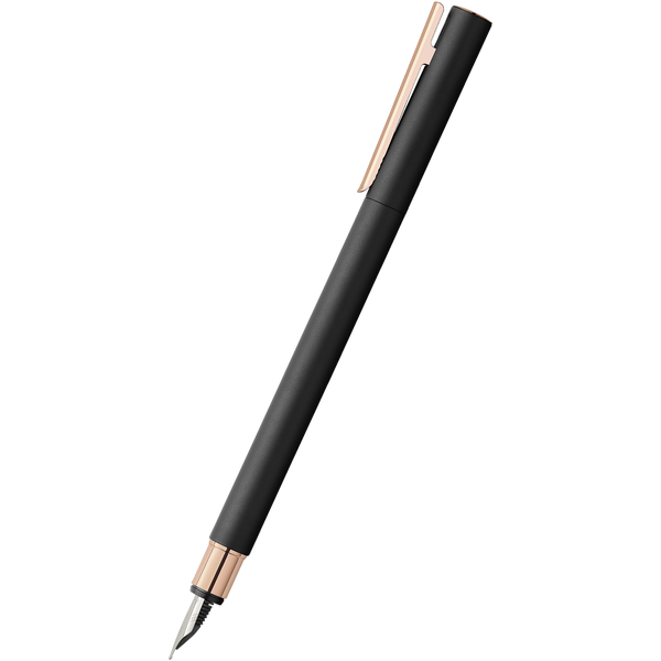 Faber Castell NEO Slim Fountain Pen - Black Matte w/ Rose Gold-Pen Boutique Ltd