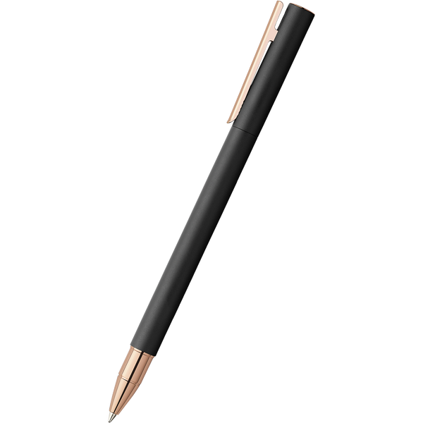 Faber Castell NEO Slim Rollerball Pen - Black Matte w/ Rose Gold-Pen Boutique Ltd