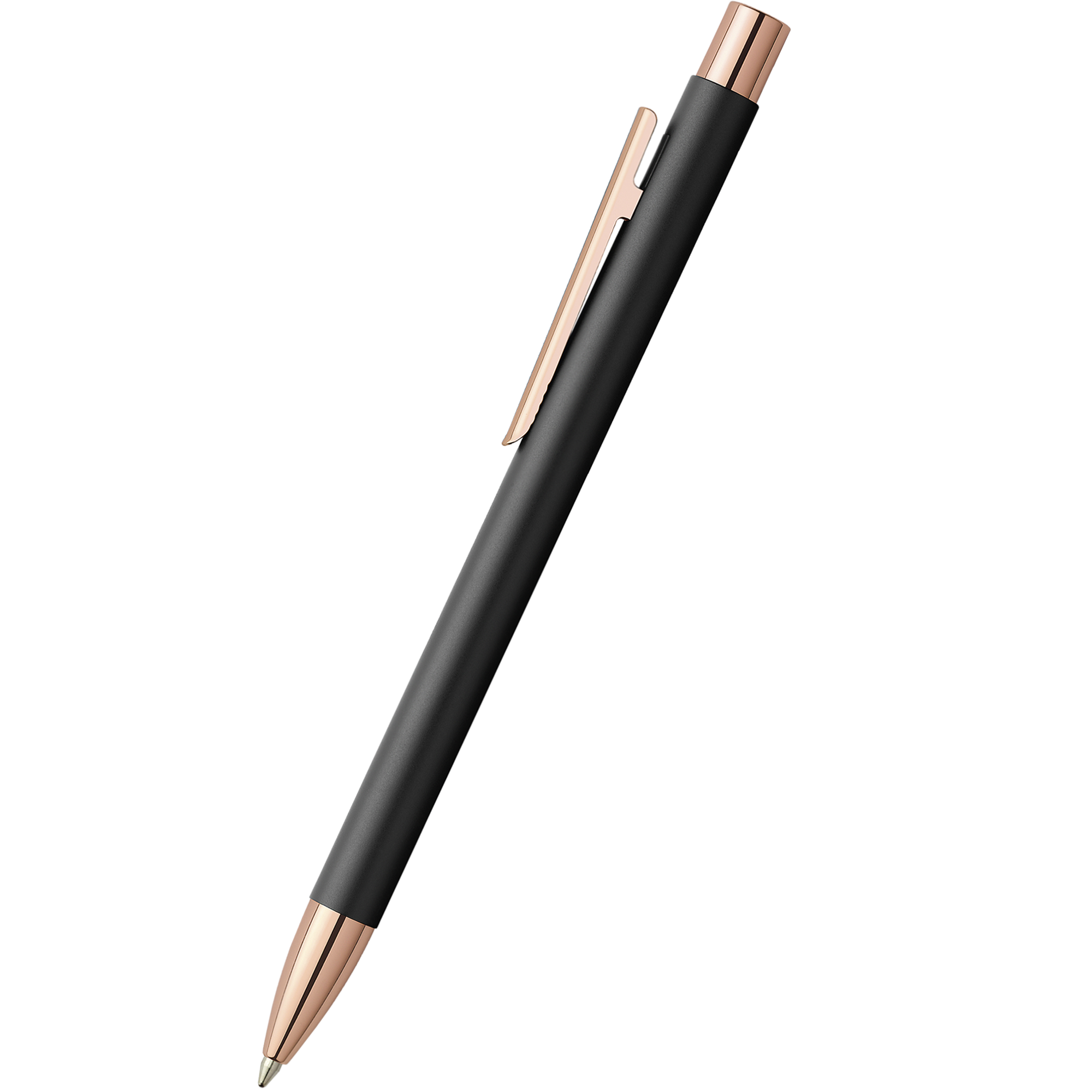 Faber Castell NEO Slim Ballpoint Pen - Black Matte w/ Rose Gold-Pen Boutique Ltd