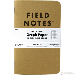 Field Notes Brand Original Graph 3-pack 3½" × 5½"-Pen Boutique Ltd