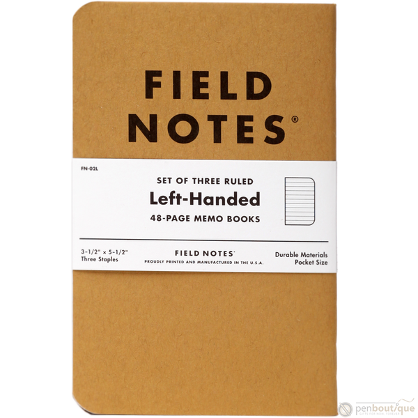 Field Notes Brand Original Ruled Lefthand 3-pack 3½" × 5½"-Pen Boutique Ltd