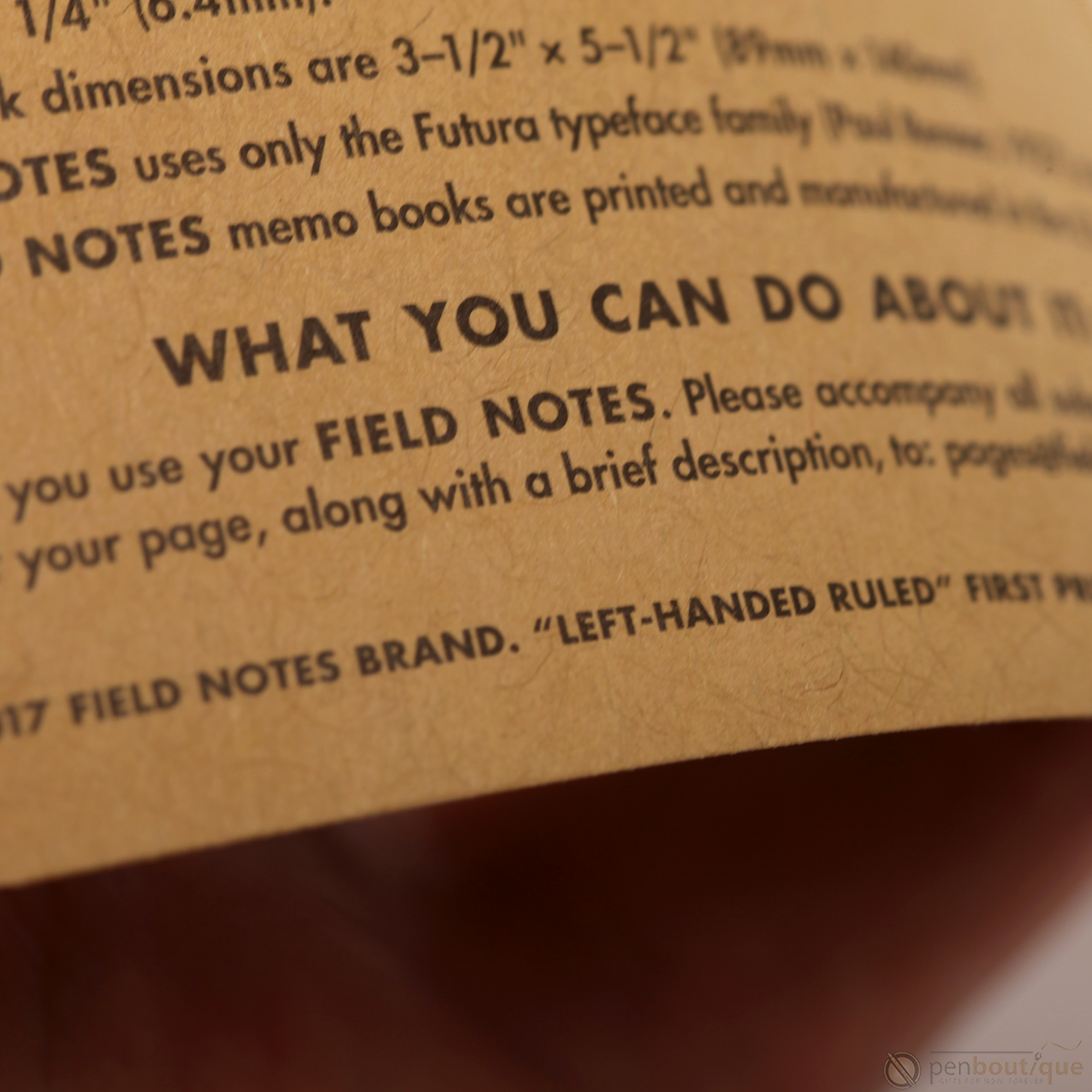 Field Notes Brand Original Ruled Lefthand 3-pack 3½" × 5½"-Pen Boutique Ltd