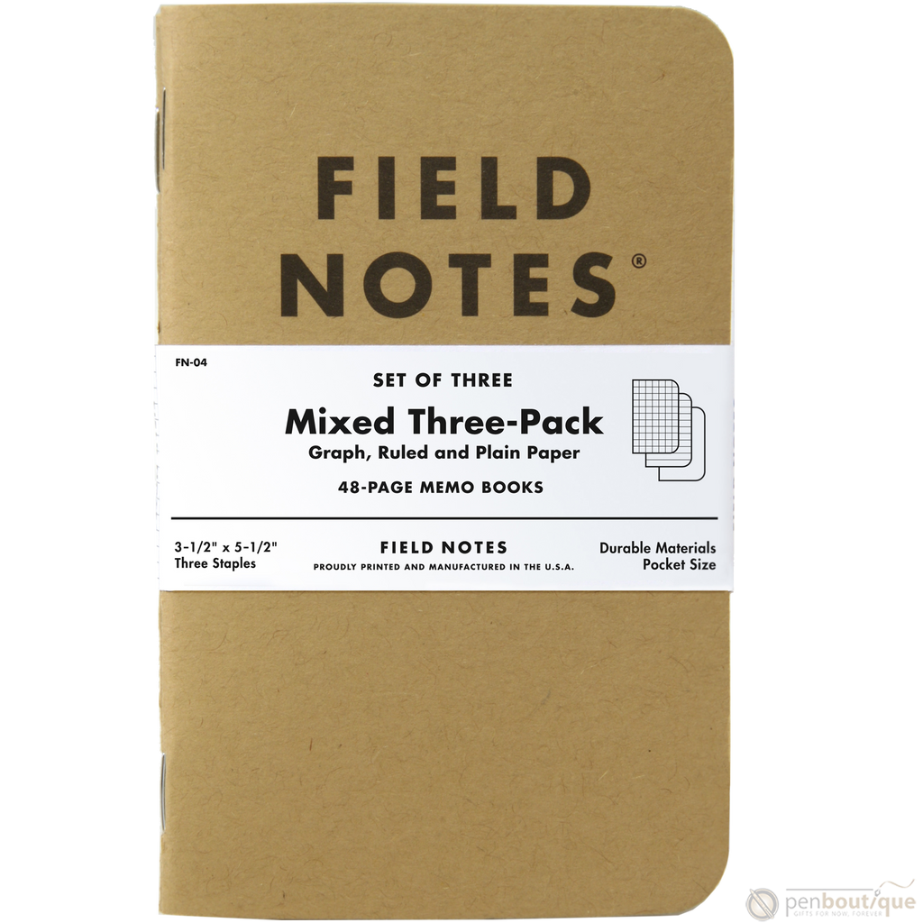 Field Notes Brand Original Mixed 3-pack 3½" × 5½"-Pen Boutique Ltd