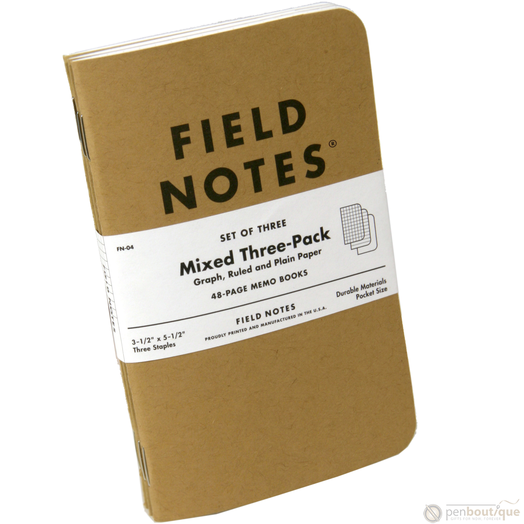 Field Notes Brand Original Mixed 3-pack 3½" × 5½"-Pen Boutique Ltd
