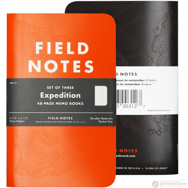 Field Notes Expedition Edition 3½" × 5½" 3 pack-Pen Boutique Ltd