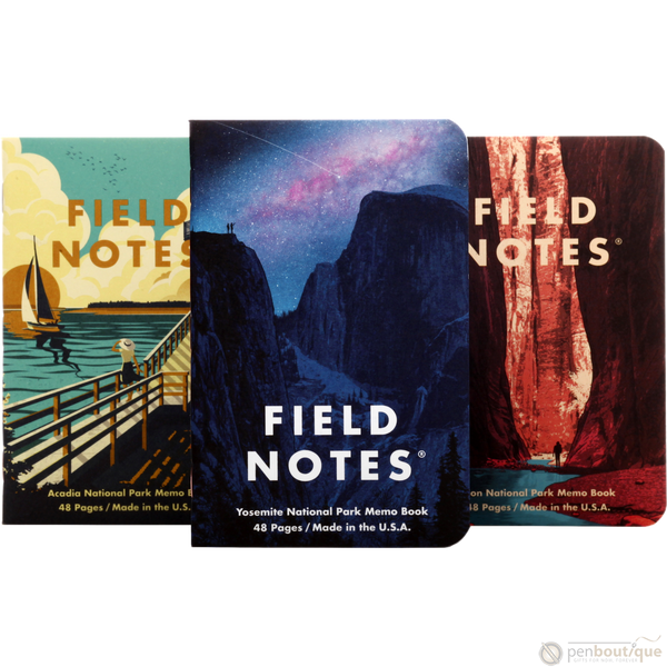 Field Notes Summer National Parks Edition 3-pack 3.5" x 5.5"-Pen Boutique Ltd