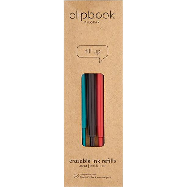 Filofax Clipbook Erasable Ballpoint Pen Refill Pack-Pen Boutique Ltd