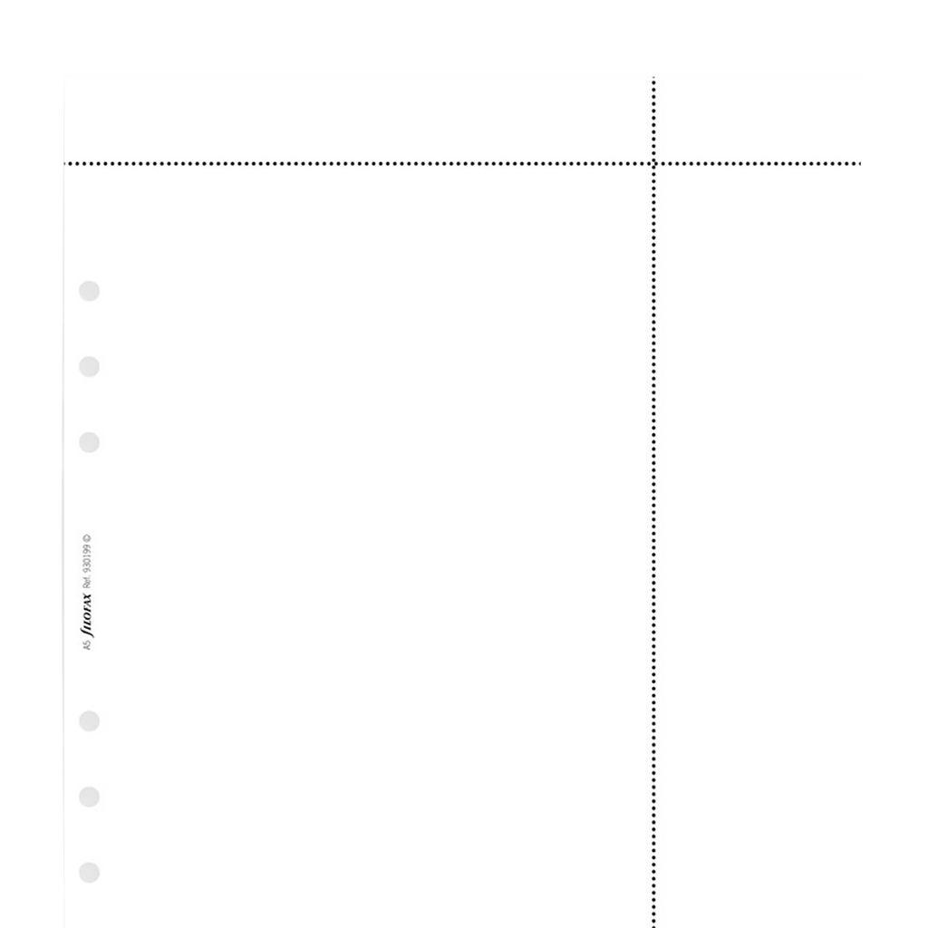 Filofax Personal White Computer Paper Refill