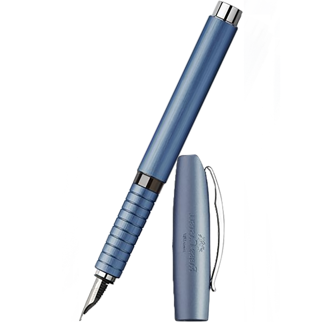 Faber Castell Essentio Fountain Pen - Aluminum Blue-Pen Boutique Ltd