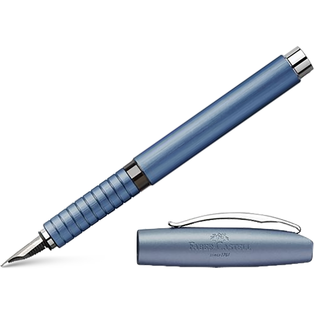 Faber Castell Essentio Fountain Pen - Aluminum Blue-Pen Boutique Ltd