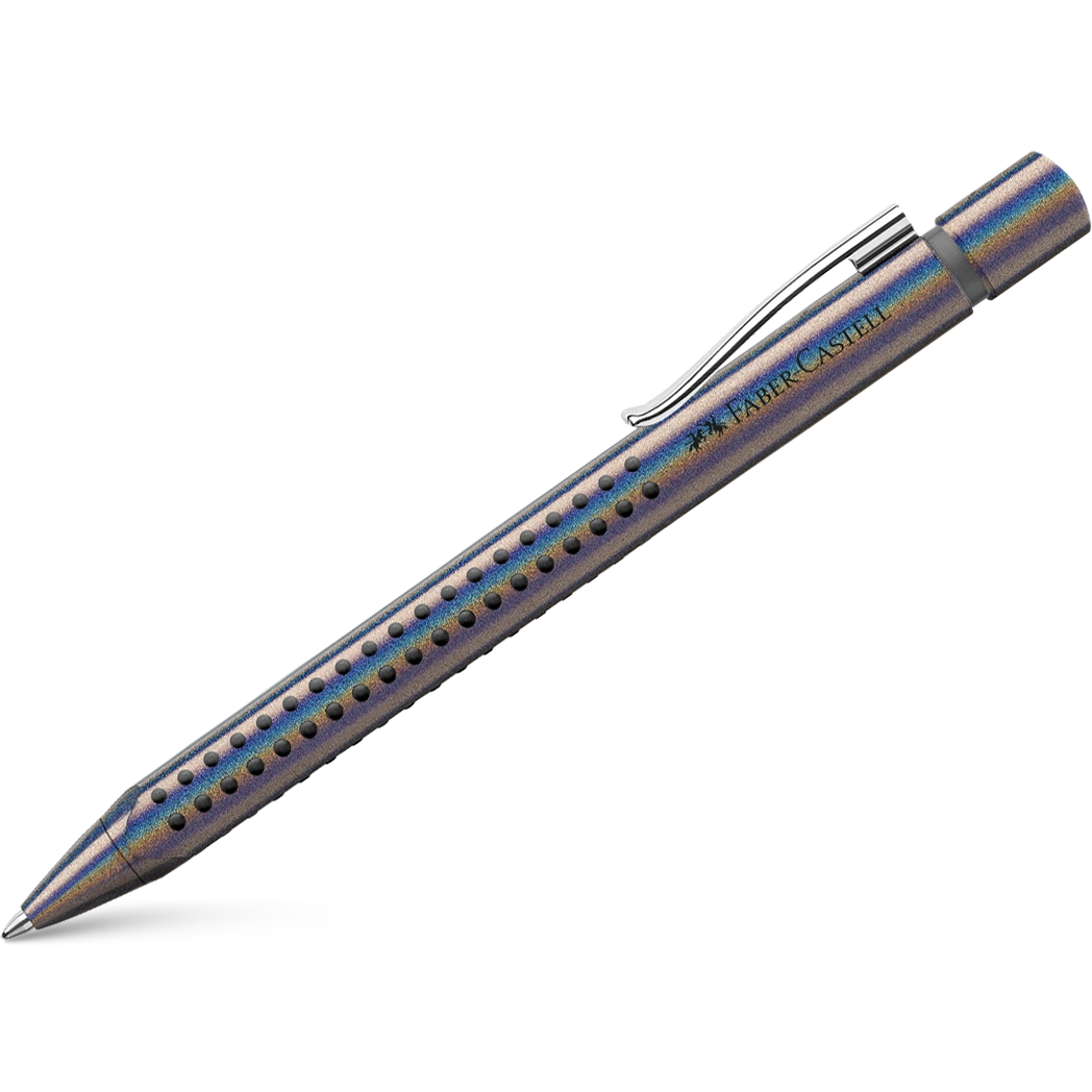 Faber-Castell Grip Ballpoint Pen - Glam Edition - Silver-Pen Boutique Ltd