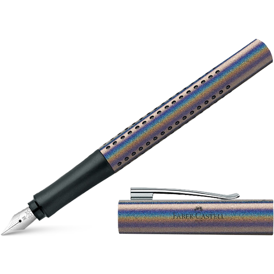 Faber Castell Grip Fountain Pen - Glam Edition - Silver-Pen Boutique Ltd