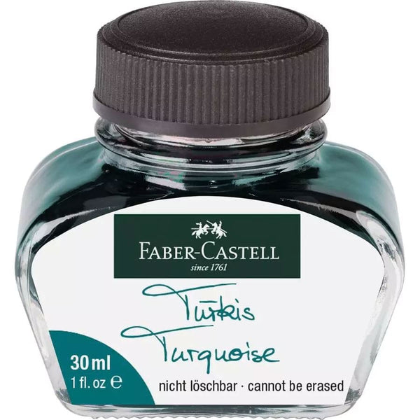 Faber-Castell Mini Ink Bottle - Turquoise - 30 ml-Pen Boutique Ltd