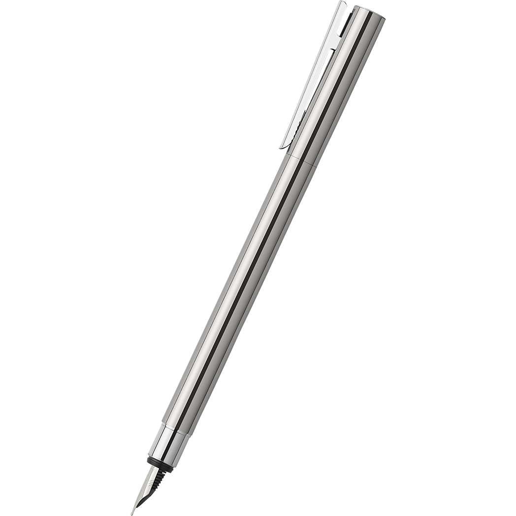 Faber Castell NEO Slim Fountain Pen - Polished Stainless Steel-Pen Boutique Ltd