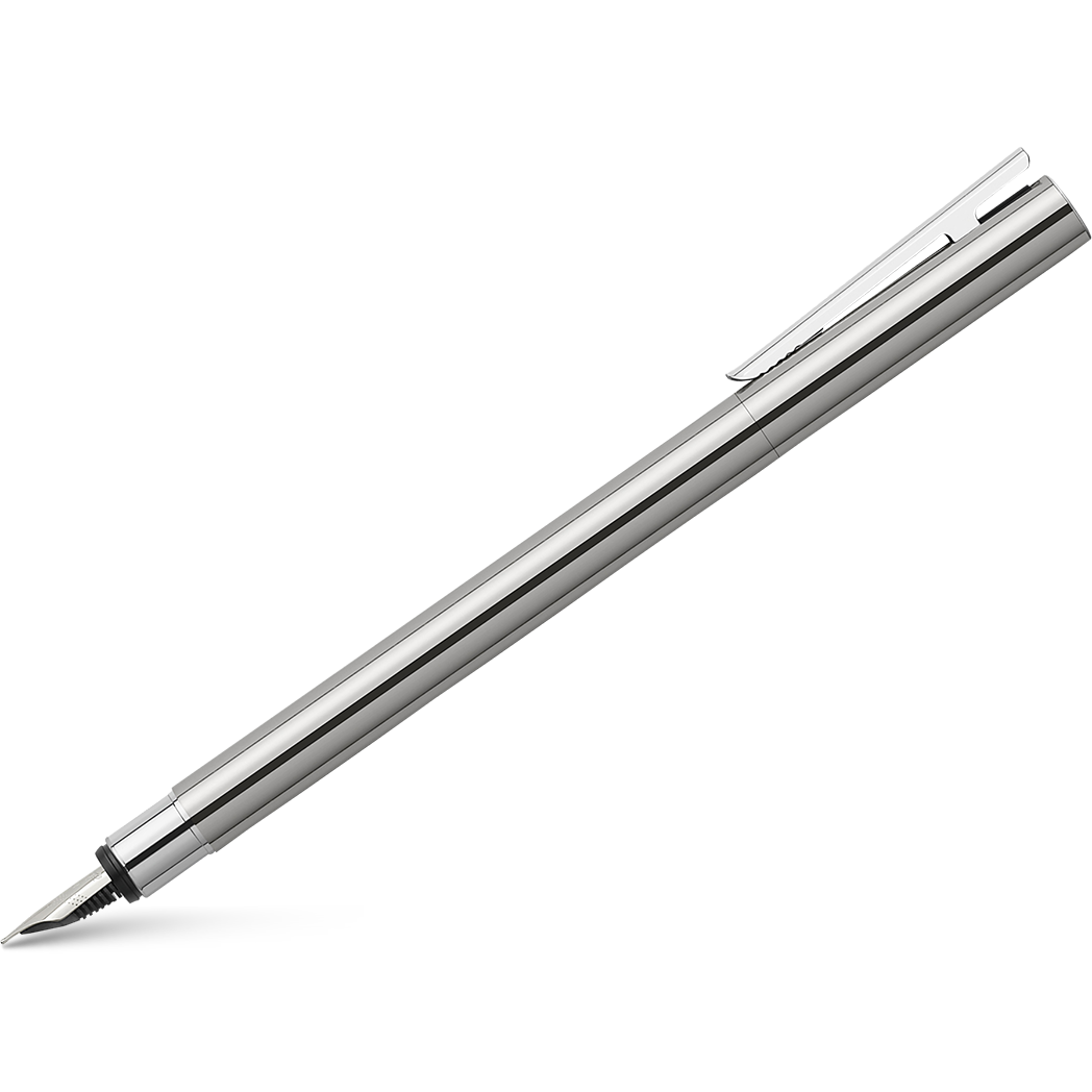 Faber Castell NEO Slim Fountain Pen - Polished Stainless Steel-Pen Boutique Ltd