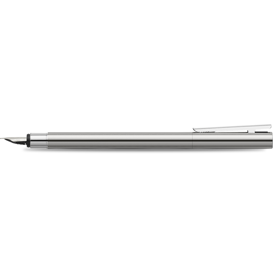 Faber Castell NEO Slim Fountain Pen - Polished Stainless Steel-Pen Boutique Ltd