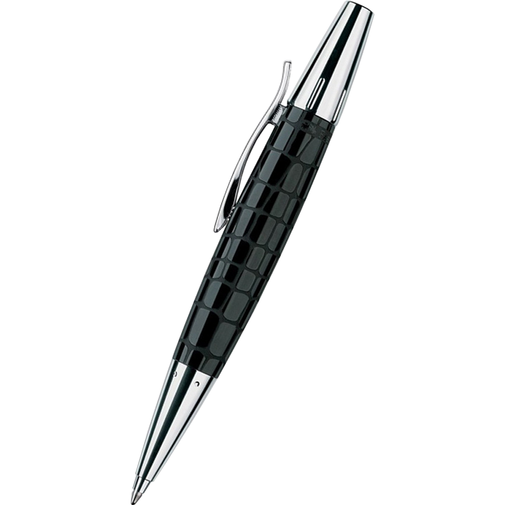 Faber-Castell e-motion Black Crocodile Ballpoint Pen-Pen Boutique Ltd