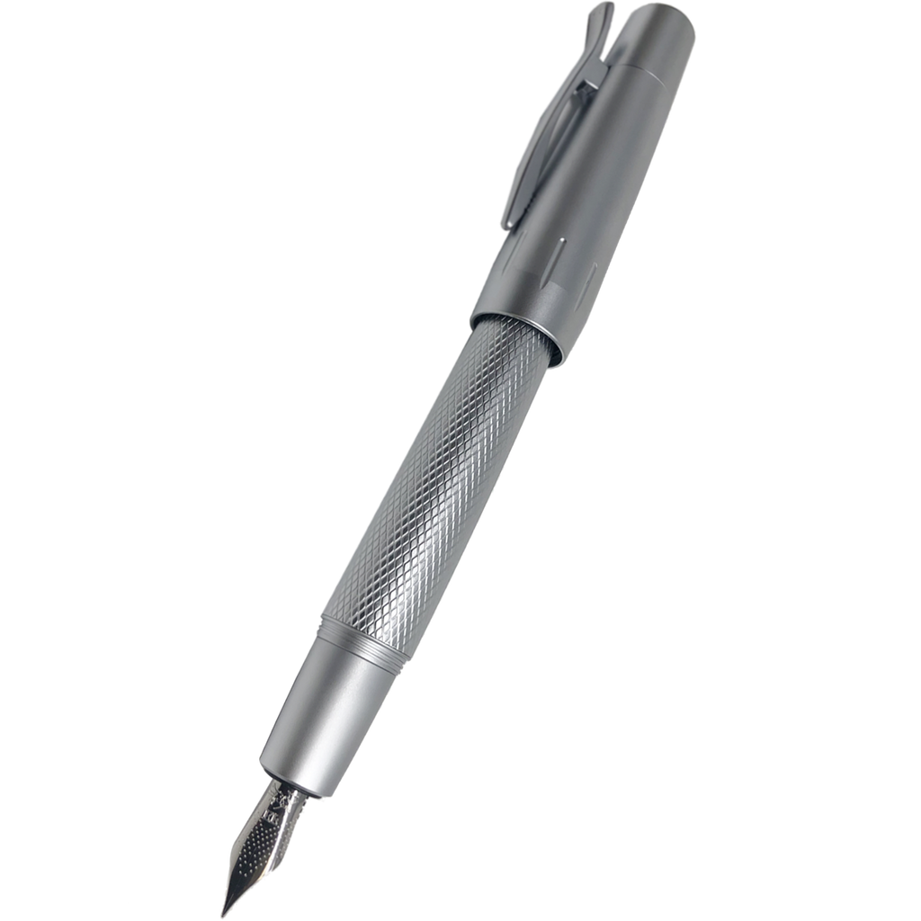 Faber-Castell Design E-Motion Fountain Pen - Pure Silver-Pen Boutique Ltd