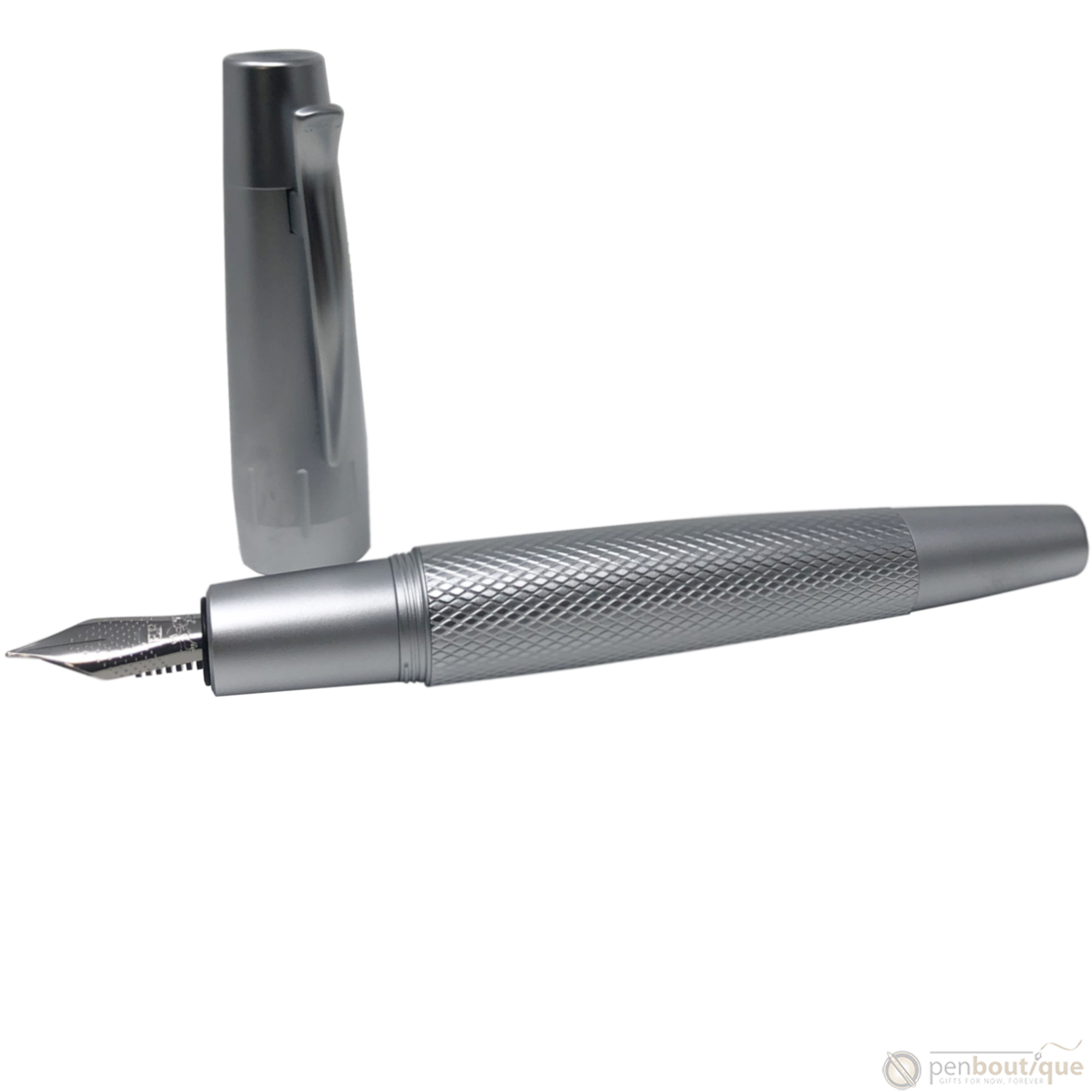 Faber-Castell Design E-Motion Fountain Pen - Pure Silver-Pen Boutique Ltd