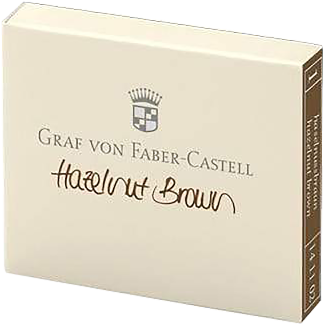 Graf Von Faber-Castell Design 6 Hazelnut Brown Ink Cartridges-Pen Boutique Ltd