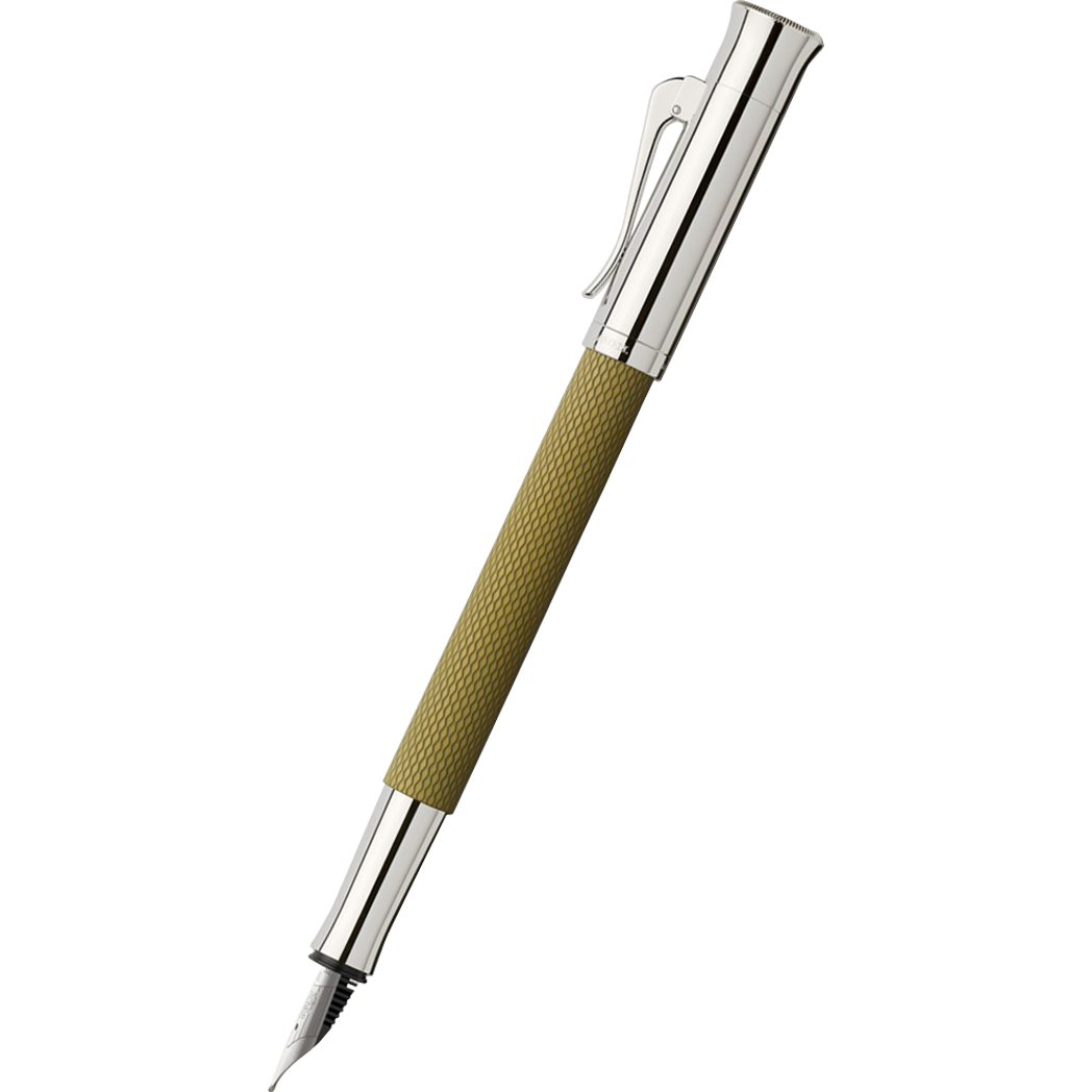 Graf Von Faber Castell Guilloche Olive Green Fountain Pen-Pen Boutique Ltd