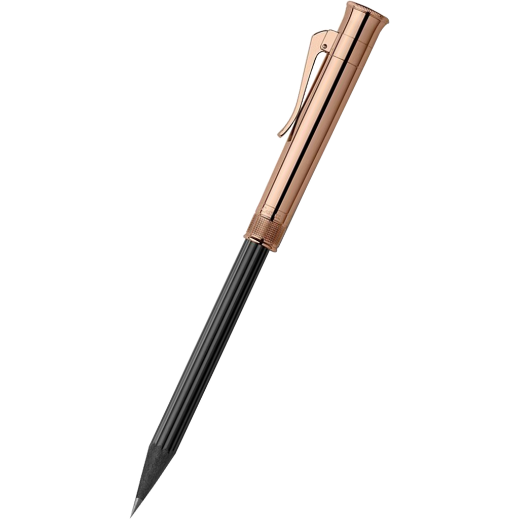 Graf Von Faber-Castell Perfect Pencil - Black - Rose Gold Trim-Pen Boutique Ltd