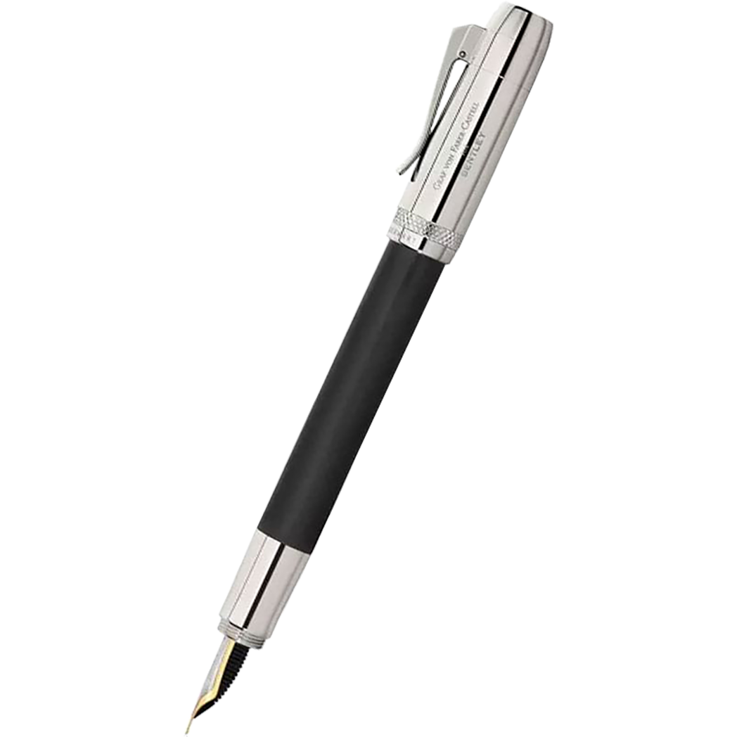 Graf von Faber-Castell Bentley II Fountain Pen - Sable Black Ebony Wood-Pen Boutique Ltd