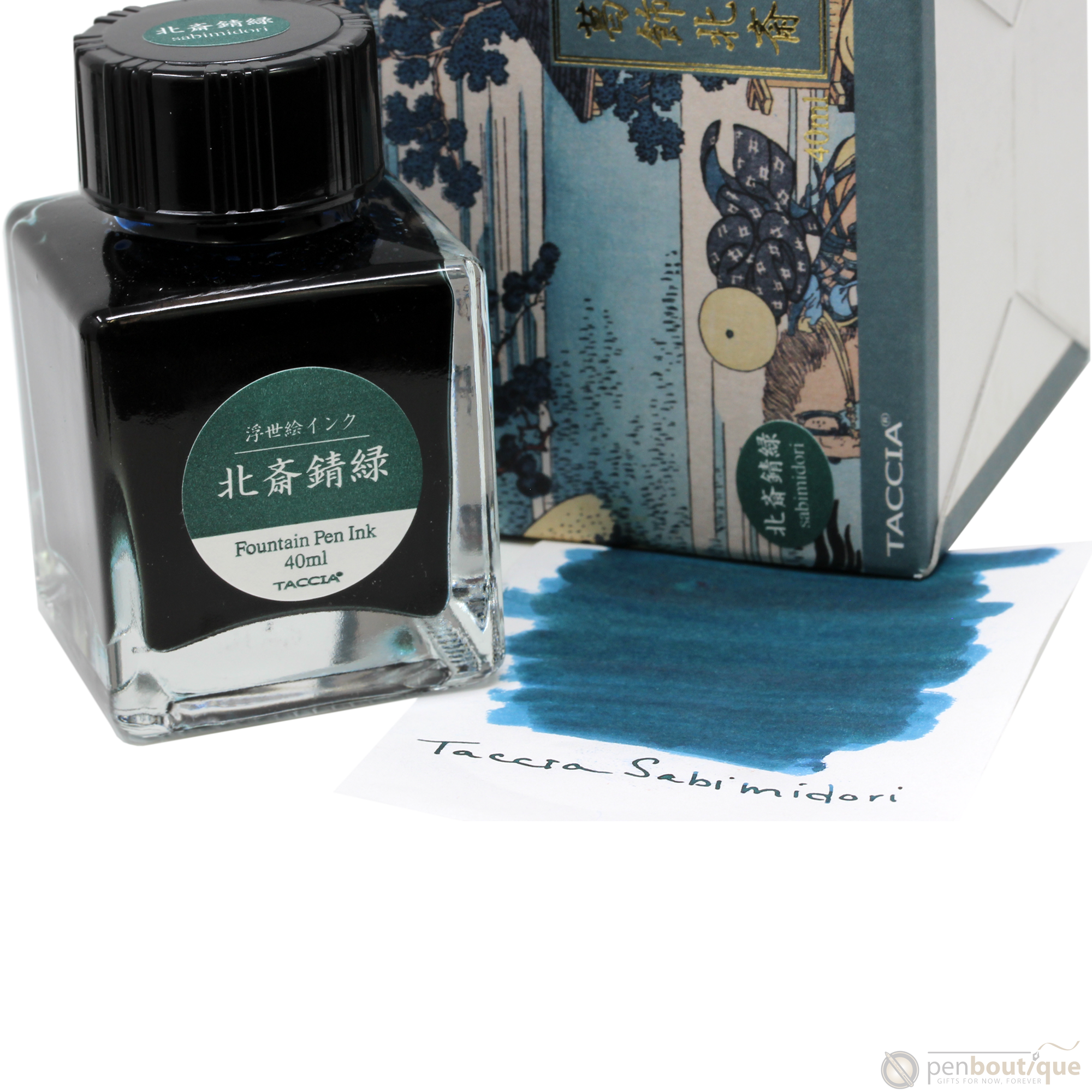 Taccia Ink Bottle - Blue/Black - 40ml - Pen Boutique