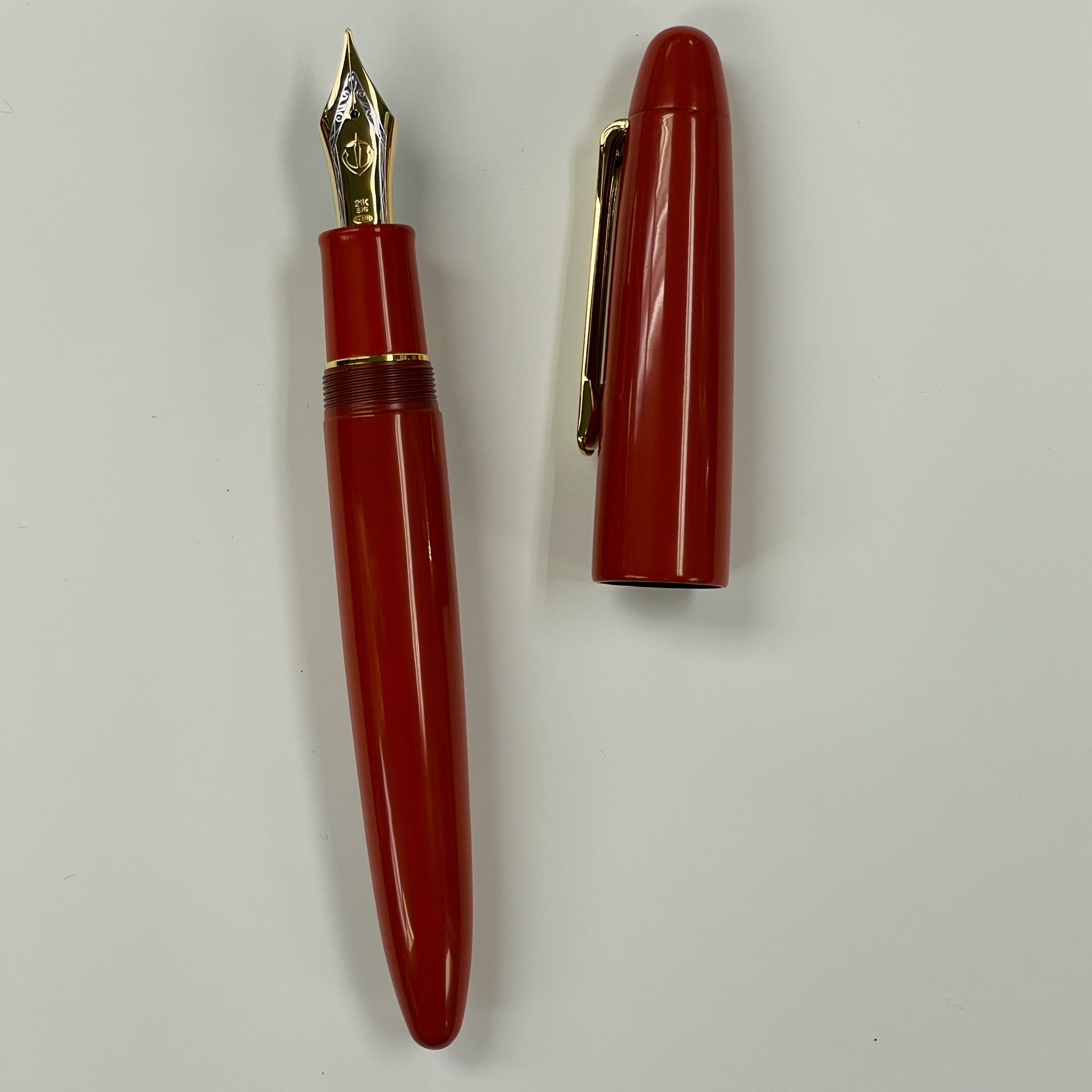 Sailor Fountain Pen - King of Pens - Urushi 'Kaga' Amber (Bespoke Dealer Exclusive)-Pen Boutique Ltd