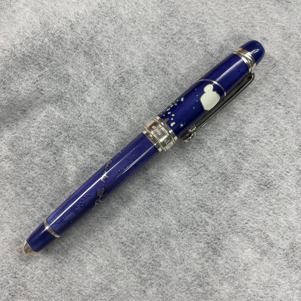 David Oscarson Alexander Fleming Rollerball Pen - Translucent Purple and White - Pen Boutique Ltd