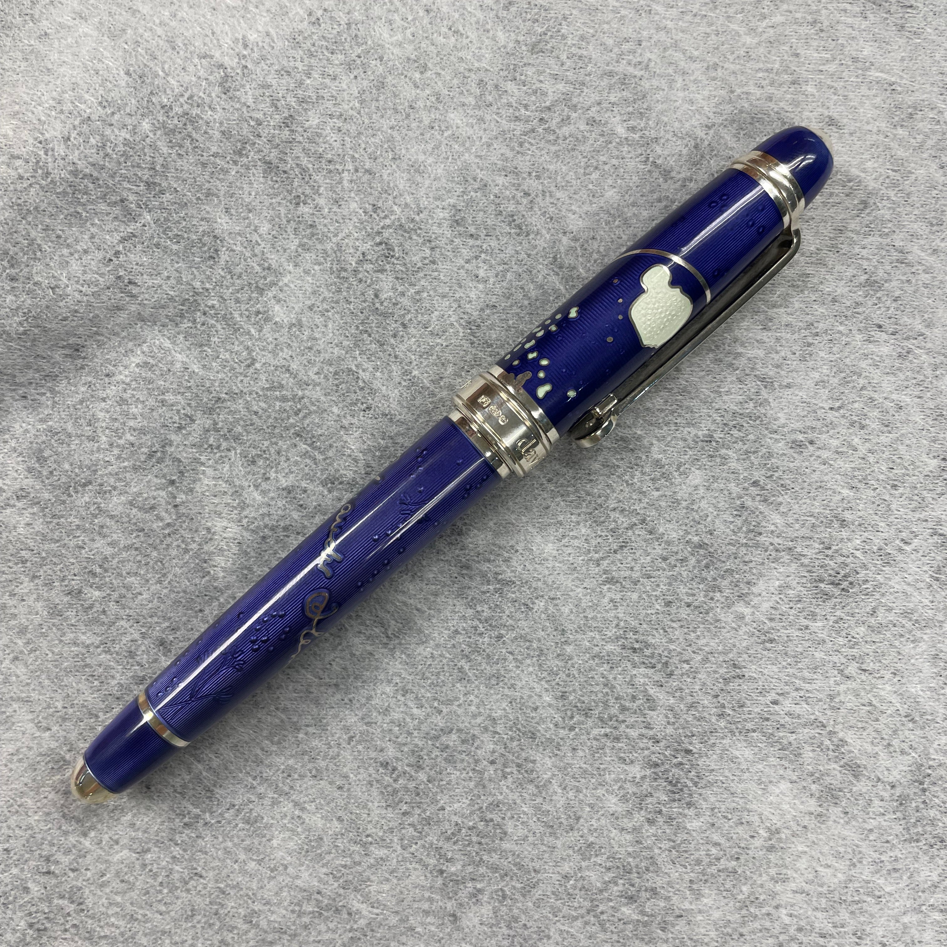 David Oscarson Alexander Fleming Rollerball Pen - Translucent Purple and White-Pen Boutique Ltd