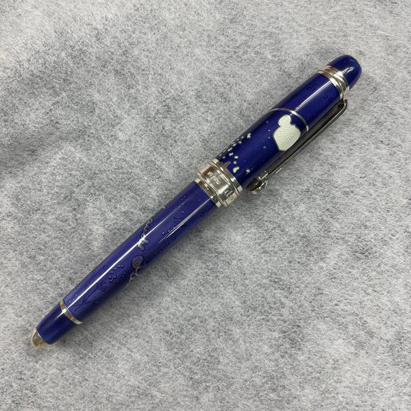 David Oscarson Alexander Fleming Rollerball Pen - Translucent Purple and White-Pen Boutique Ltd