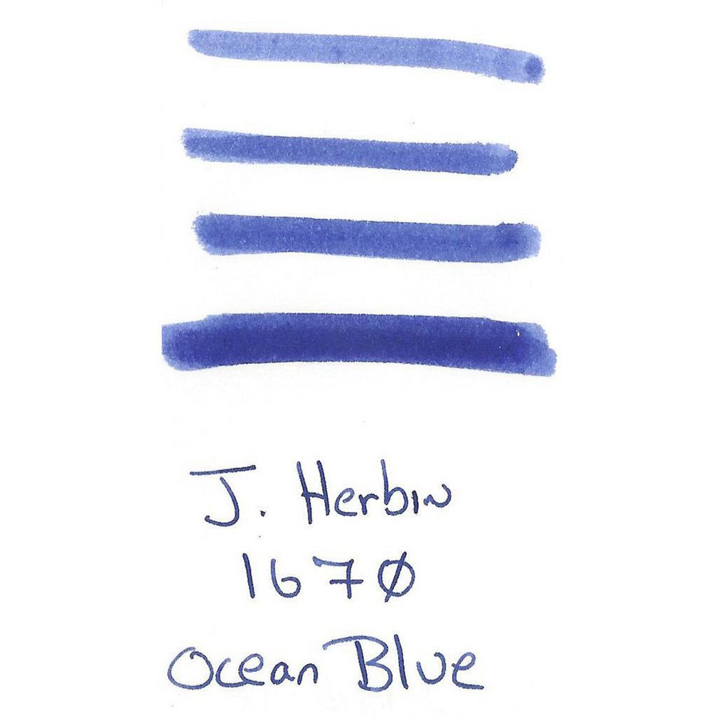 J. Herbin 1670" 340th Anniversary Ocean Blue Collector's Edition Ink Bottle"-Pen Boutique Ltd