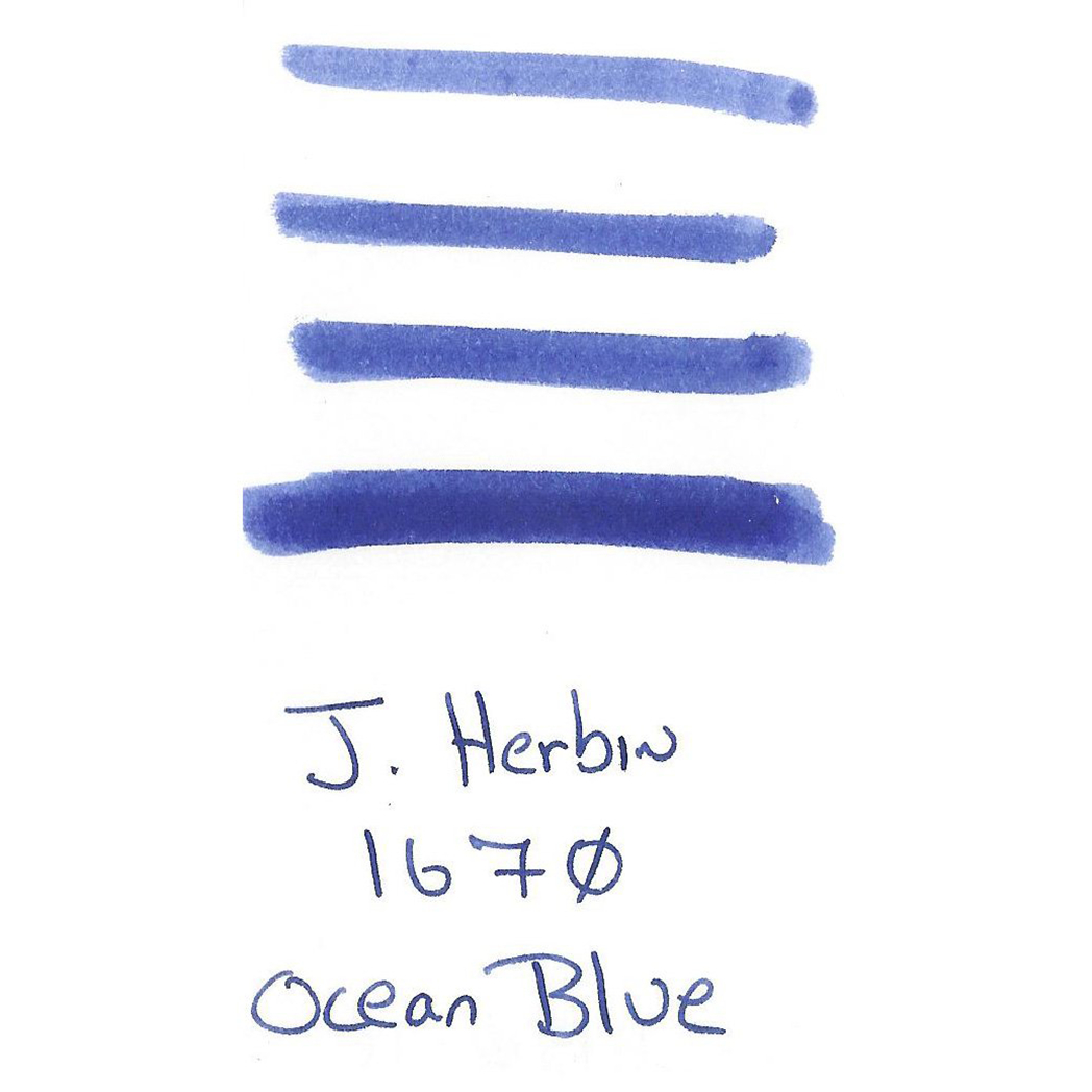 J. Herbin 1670" 340th Anniversary Ocean Blue Collector's Edition Ink Bottle"-Pen Boutique Ltd