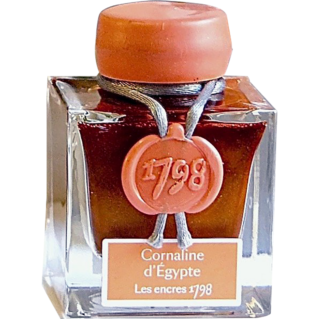 J. Herbin 1798 Cornaline d'Egypte (Orange/Red Egypt) Ink Bottle 50 ML-Pen Boutique Ltd