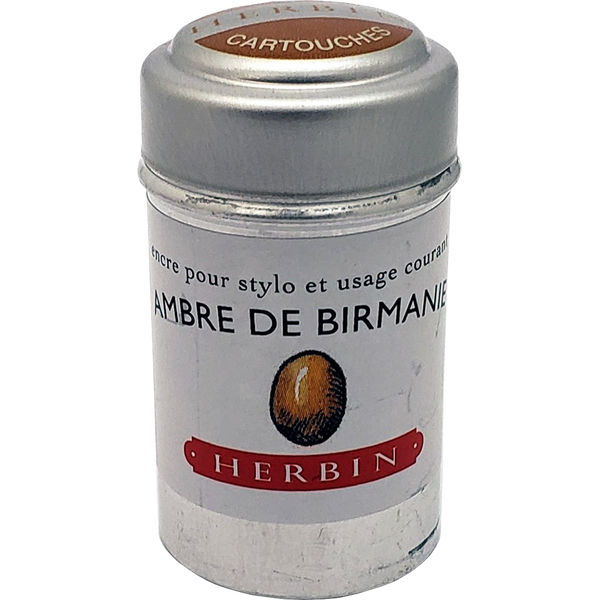 J. Herbin Fountain Pen Ambre De Birmanie Ink Cartridge-Pen Boutique Ltd