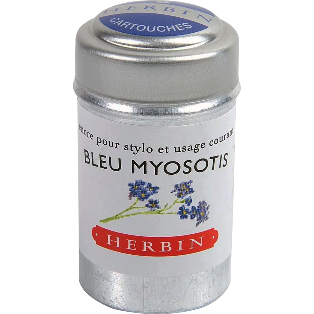 J. Herbin Fountain Pen Bleu Myosotis Ink Cartridge-Pen Boutique Ltd