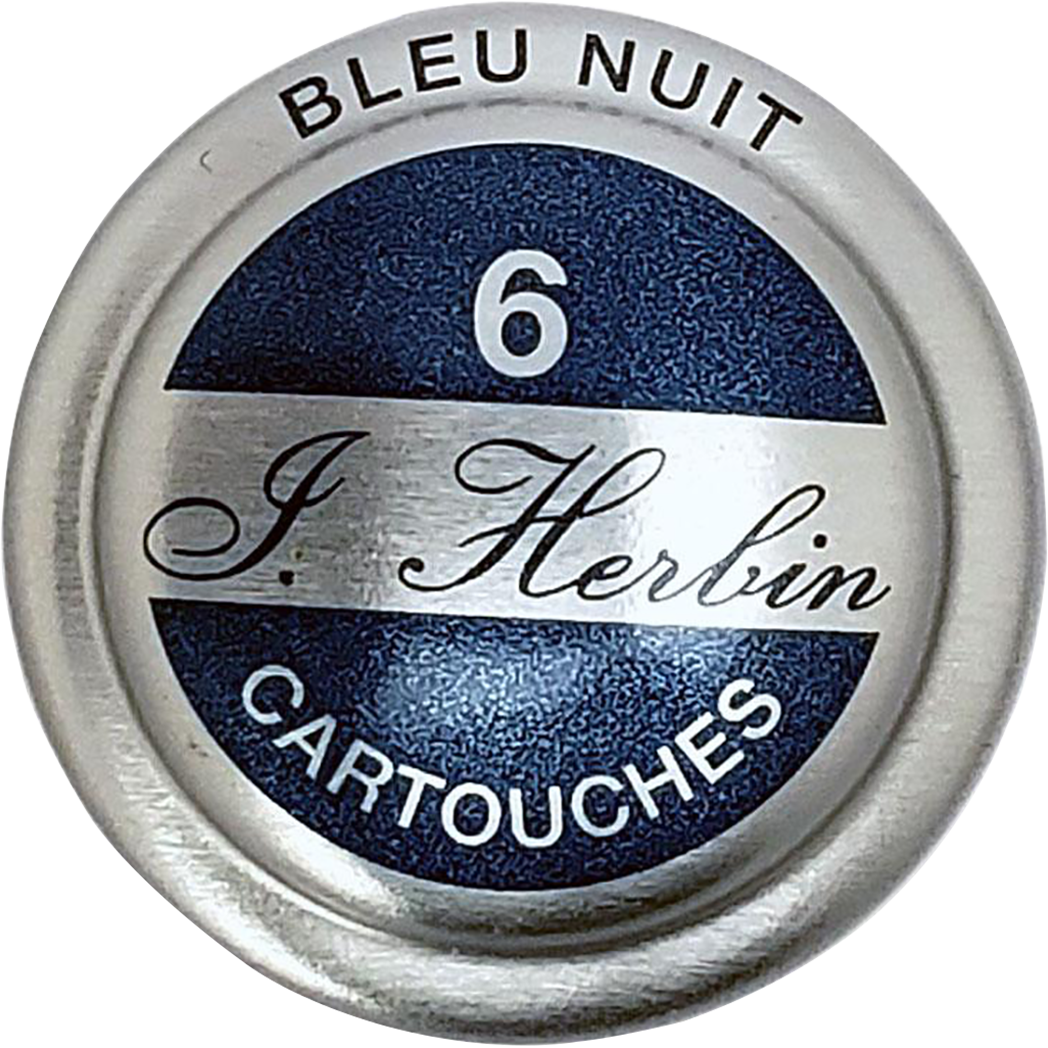 J. Herbin Fountain Pen Bleu Nuit Ink Cartridge-Pen Boutique Ltd