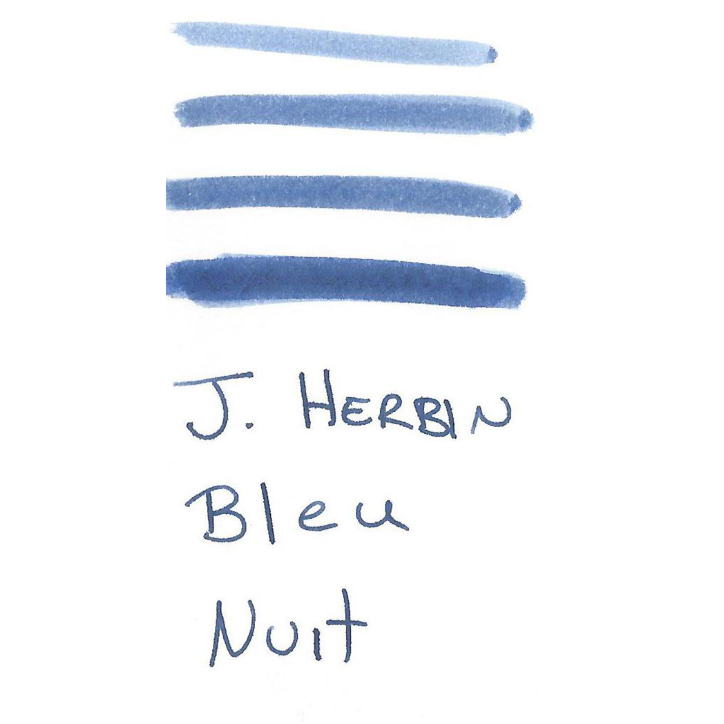 J. Herbin Fountain Pen Bleu Nuit Ink Cartridge-Pen Boutique Ltd