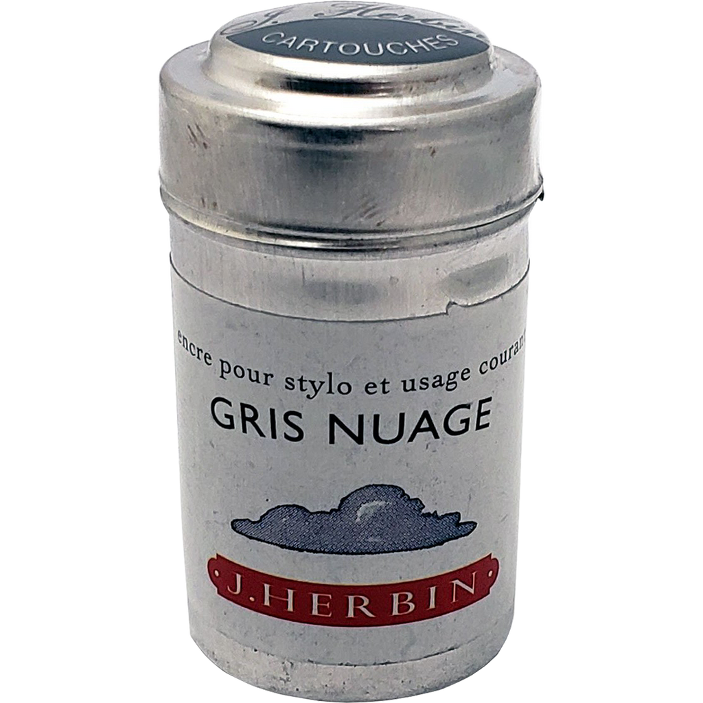 J. Herbin Fountain Pen Gris Nuage Ink Cartridge-Pen Boutique Ltd
