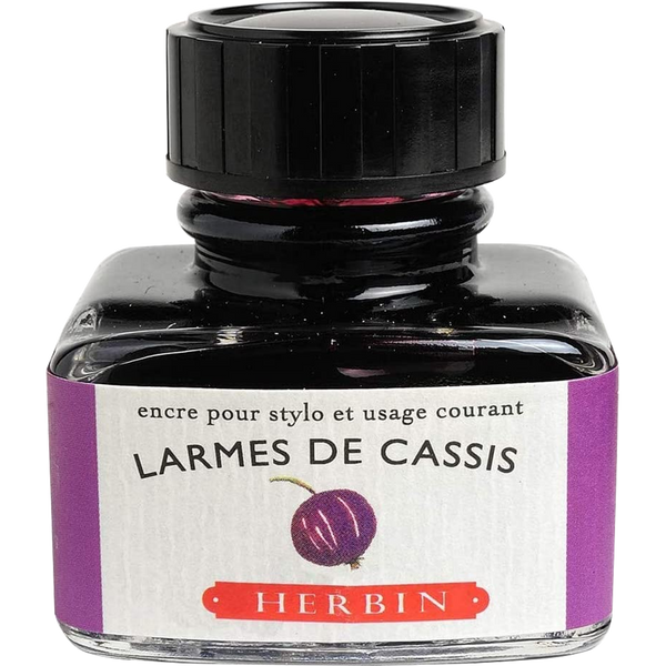 J. Herbin Fountain Pen Larmes De Cassis Bottled Ink-Pen Boutique Ltd