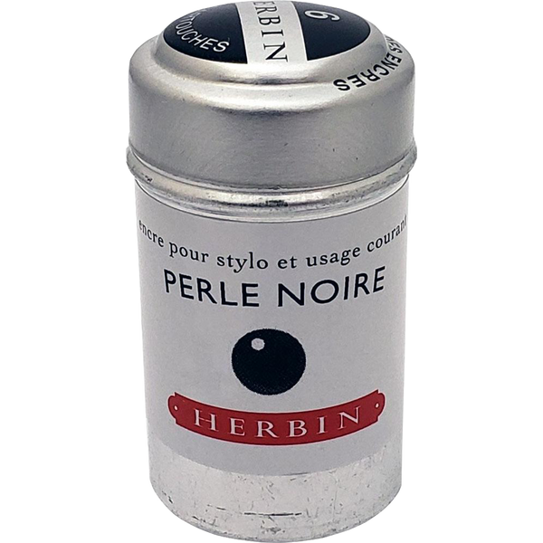 J. Herbin Fountain Pen Perle Noire Ink Cartridge-Pen Boutique Ltd